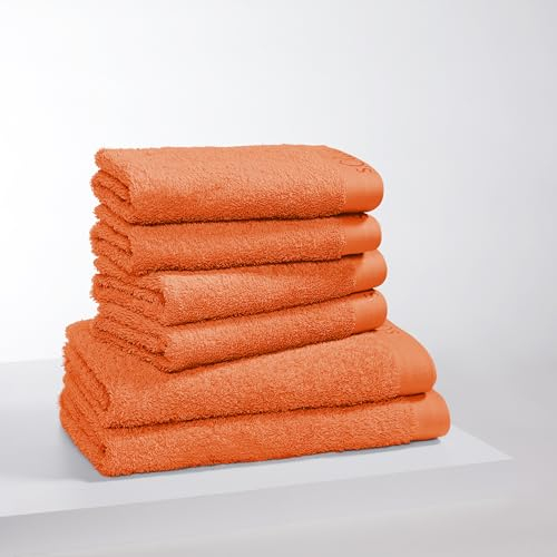 s.Oliver 6 TLG Handtuch Set - 100% Baumwolle, 600 g/m³, weich & angenehm, 4X Handtücher + 2X Duschtücher pink