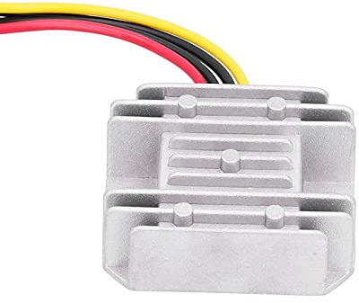 DC DC-Converter, 24V auf 12V, 10A, 120W Wasserdichter Step-Down-Spannungsregler mit Kühlkörpergehäuse aus Aluminiumlegierung und Silikonverguss für Motoren, Autonavigatoren