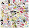 100 Stück Sanrio-Aufkleber, Anime-Aufkleber, Helllokittty Aufkleber, MyMelody&Kuromi, niedliche Aufkleber, wasserdichte Aufkleber, ästhetische Vinyl-Aufkleber, Skateboard-Aufkleber für Teenager