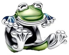 Feitery Grenouille Charms Faune et Perles pour Femme Charm Compatible avec les Bracelets et Colliers Pandora