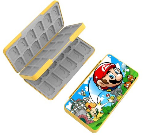 doepeBAE Switch Spiele Aufbewahrung, Switch Spiele Lagerung, Switch Spiele Hüllen Aufbewahrung, Magnetverschluss, Weiches Silikon Futter, Mit 48 Game Card Slots und 48 Micro SD Karten (B02)