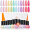 Modelones Nail Polish Set 12 Colors Pastel Nail Polish Quick Dry Neutral Nude Skin Tone Pink Nail Varnish Finger Nail Polish Bulk Manicure Diy Nail Art Salon Home