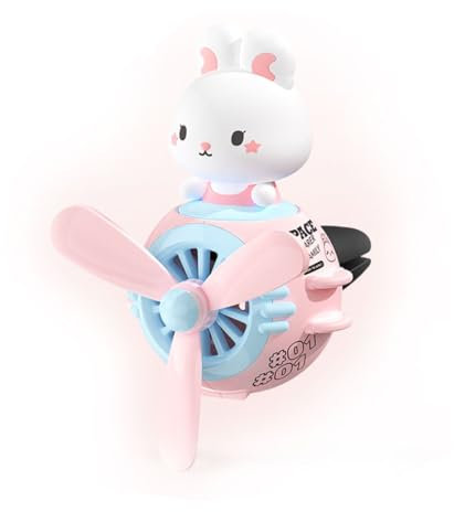 Duck Pilot Retro-Flugzeug-Lufterfrischer, Auto-Lufterfrischer mit 2 Dufttabletten, personalisierbares Luftauslass-Zubehör für Auto (Hase, Einheitsgröße)