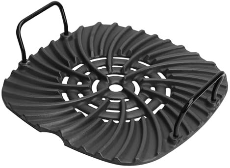 BBQ-PLUS Antihaft-Grillrost mit Griffen für Ninja AG301 Foodi Zubehör Grill Grillplatte Ersatz für Ninja Foodi 5-in-1 Indoor AG300 AG400 AG302 IG302Q Grill