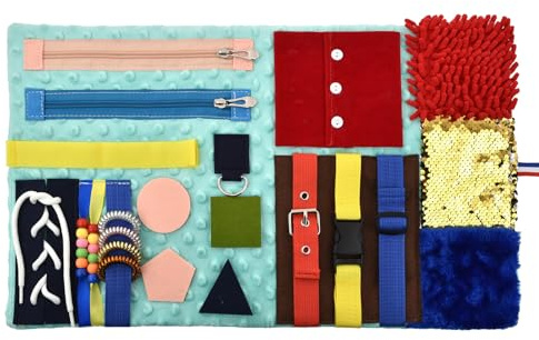 Fidget-Decke für Demenz, Sensorische Aktivitätsdecke für Senioren, 50 x 30 cm Therapiedecke zur Gehirnstimulation und Entspannung