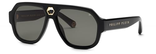 PHILIPP PLEIN Herrenbrille, schwarz (Shiny Black), 58
