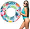 Schwimmring Erwachsene, CIYIN Flamingo Aufblasbarer Schwimmring mit Griffen, Schwimmreifen Groß 80 cm, Aufblasbar Wasserspielring, Sommer Wasserspielzeug für Schwimmbad See Strand