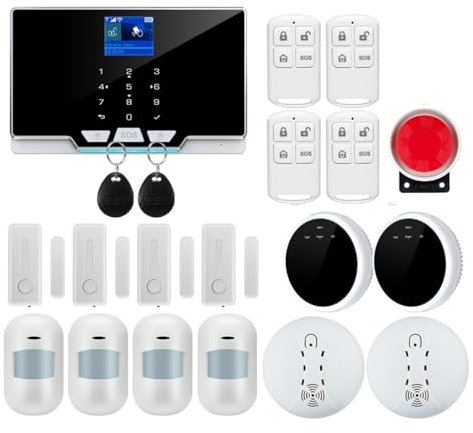 Sistema Allarme Casa, Smart Alarm 11 Lingue 433 MHz GSM Antifurto Di Sicurezza Domestica Wireless Con Telecomando,per la sicurezza domestica