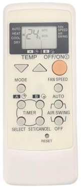 IOOIQQ A75C2563 - Mando a distancia para aire acondicionado Panasonic A75C2565.A75C2432.A75C8464.A75C2378.A75C2418