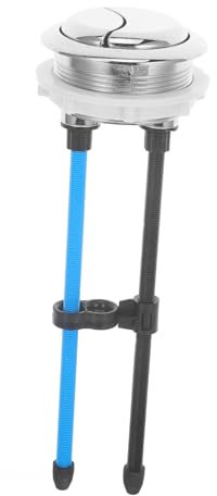 Lurrose Toilettenwassertank Druckknopf Mit Stange Für Dual Flush Toilettentank Zubehör Aus Abs Und Edelstahl Für Haus Hotel Badezimmer Silber