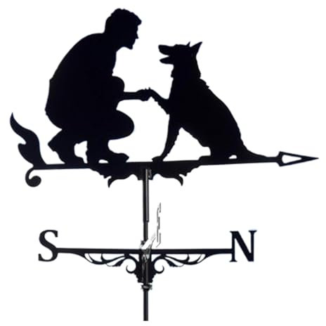 Girouette en métal - Girouette de jardin, girouette en métal motif sanglier et cochon | Girouette noire en métal, décoration de jardin, direction du vent, pour jardin, extérieur, ferme, grange, abri d