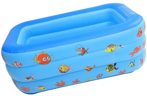 minkissy 1 Stück Aufblasbare Badewanne für Bunte Wasser Matratze für Pool Dreilagig für Jungen und Mädchen für Sommer Spaß und Eltern Junge Mädchen Interaktion