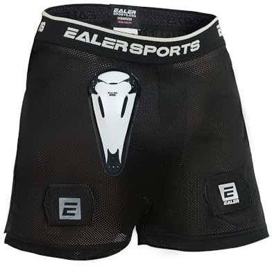 EALER HSM500 Men’s Snug Hockey Shorts Supporter, Core Mesh Jock Hockey Shorts Jock Pants with BioFlex Cup Included