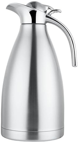 Caraffa termica in acciaio inox per caffè, acqua o tè, per succo di frutta, 1,5 l, argento