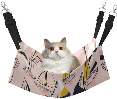 Zcmkjlg Rosa Skizze Segel-Haustier-Hängematte für Katzen, Frettchen, weiches Bett, geeignet für Haustiere, Meerschweinchen, Hamster, Kätzchen