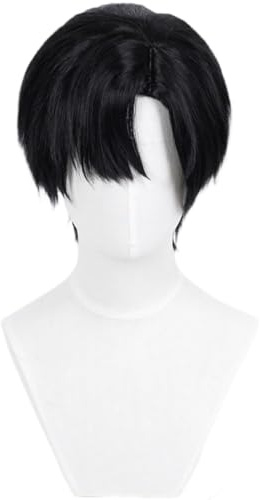 AYIMEIS Alien Stage Ivan Cosplay Perücke Schwarz Kurze Anime Alien Stage Verkleidung Ivan Wig Halloween Karneval Party Kostüm Zubehör Anime Perücke Erwachsene