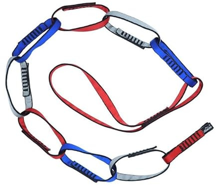 QLoztyse Loop Chain Climbing Rope Chain 22kN Lightweight Chain Rope for Speed Descent, Rock Climbing, Exploration