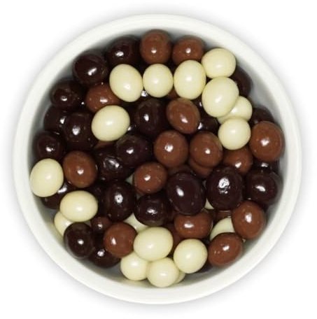 Schrader | SCHOKOLADEN-KAFFEEBOHNEN-MIX | Kaffeebohnen mit Schokolade Zartbitter Vollmilch Weiß | 250 g