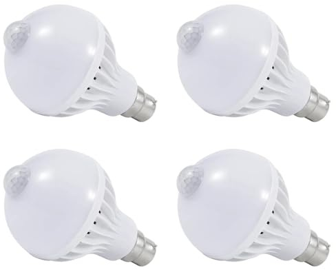 B22 Motion Sensor Bulb PIR Night Light 5W/7W/9W/12W Bayonet Ceiling Pendant Lamp Bathroom Bedroom Hallway Indoor Lighting(5W)