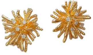 Orecchini di lusso a forma di soffione a forma di tarassaco, temperamento esagerato di alta gamma, fresco e dolce, personalità unica