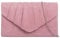 fi9® Plain Suede Pleated Wedding Ladies Party Prom Evening Clutch Hand Bag Purse (Dusky Pink)