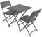 CHRISTOW Bistro Table and Chairs Set 2 Seater Rattan Effect Folding Patio Furniture (2ft)