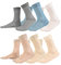 Ciocca Calze uomo corte, pregiato cotone 100% FILO SCOZIA - 6 Paia - tre taglie calze (42/43, Assortimento Chiari)