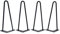 Lot de 4 Pieds de Table en Acier, DIY Pieds de Table en Épingle à Cheveux, Pieds de Meubles Industriel - pour Table Basse/TV/canapé/lit et Autres Pieds de Meubles (30 cm)
