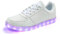 Padgene Damen Herren LED leuchtet Turnschuhe High Top Blinken Trainer USB Ladekabel Spitze bis Paare Schuhe, Weiß, 41 EU