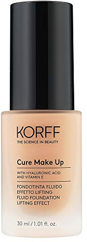 Korff Flüssiges Make-up, Lifting-Effekt, Anti-Aging-Formel mit Hyaluronsäure, seidige Textur 02, 30 ml