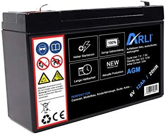 Akku für AGM Blei 6V 12Ah 20HR Batterie Glasfaservlies Bleiakku Bleigel Vlies wartungsfrei Technik Universal