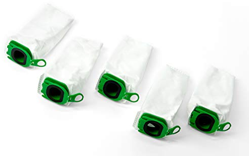 Paquete doble de 10 bolsas de aspiradora de fieltro prémium, adecuadas para aspiradora Vorwerk Kobold VB100, dispositivo de pie