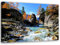 Bild auf Leinwand Fluss Kunstdruck modern Landschaft Blau 40x30 cm