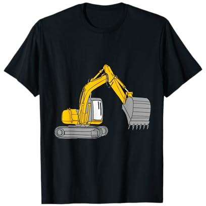 Bagger Bauarbeiter Herren Geburtstag Baggerführer Radlader T-Shirt