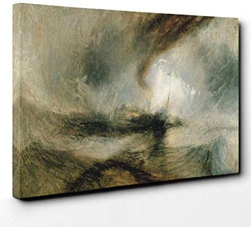 Big Box Art J.M.W. Turner Snow Storm Canvas Wall Art Print Ready to Hang Picture, 30 x 20 Inch (76 x 50 cm), Multi-Coloured