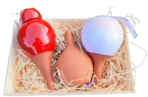 Ollas Lutton - Juego de Ollas para Plantar - Caja de Regalo Color - Regalo Original Que Incluye 3 Ollas (2 de 30 cl y Una de 25 cl)