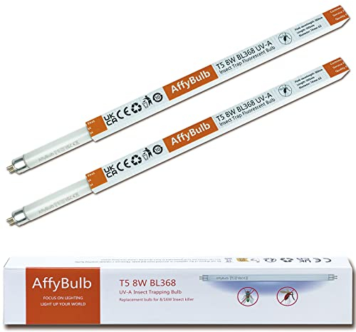 FSL OEM T5 F8W BL 368nm UV-Ersatzröhre für 16W Fliegenvernichter, 11 Zoll (2er Pack)