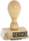 Office-Stempel/Lagertext – GEBUCHT - von Kaufhaus2010 Buchenholzstempel – Lagertextstempel zur Kennzeichnung von Rechnungen und anderen Dokumenten 4 cm lang