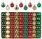 Weihnachtskugeln 54er Set, Christbaumkugeln 3CM, Weihnachtskugeln klein Kunststoff, Glänzend Matt Mini Christbaumkugeln,Bruchsicher Kleine Kugeln Weihnachten mit Schlüsselband(Grün Gold Rot)