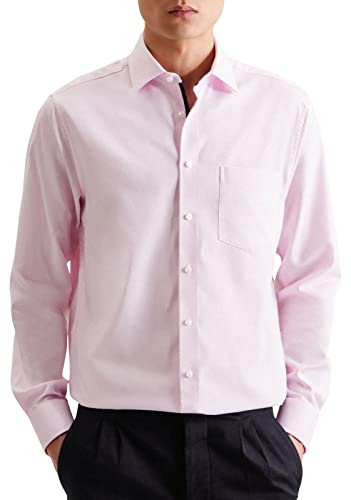Seidensticker Herren Men Regular Patch Longsleeve Hemd