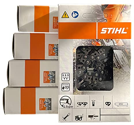 Fritz Krug Set 5 Stück Stihl Sägeketten 3/8P1.3-50-S plus Profi C Führungsschiene 35 cm Typ 08, Stihl 50 TG PM3 (5 Stück) + Schwert
