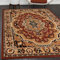 Mazovia Orientalisch Vintage Teppich - Kurzflor - Muster mit Medaillon - Traditioneller Teppich für Wohnzimmer, Esszimmer - ÖKO-TEX Wohnzimmerteppich - Braun 250 x 300 cm