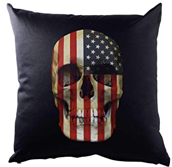 Urban Backwoods Usa Stars & Stripes Skull Flag Kissen Dekokissen