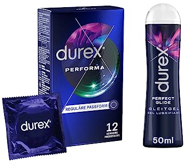 Durex Orgasmic Vorteilsset mit Stimulationsgel und Kondomen Durex Play Perfect Glide Gleit- & Erlebnisgel 50 ml + Durex Performa Kondome 12 Stück