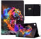 LSPCASA Funda Tablet Samsung Tab A7 para Samsung Galaxy Tab A7 10.4 2020 SM-T500/T505 Funda Tipo Folio con Soporte De Cuero PU Activación/Reposo Automático Funda Galaxy Tab A7 Tigre de Color