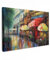 MuchoWow Toile Rue - Peinture à l'huile - Colorée - Ville - Decoration murale - 120x80 cm - Tableaux de salon - Deco chambre - Peinture
