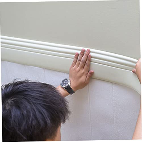 Tasco di battiscopa, rivestimento di modanatura a battiscopa a parete flessibile, battiscopa a parete in vinile auto -adesiva, rivestimento di modanatura a parete di buccia e stick per decorazion