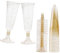 ACONDE Confezione da 20 Bicchieri da Champagne in plastica, Bicchieri da Champagne in plastica da 150 ml, Bicchieri da Champagne Glitter Oro, Flute da Champagne in plastica, riutilizzabili, per Feste