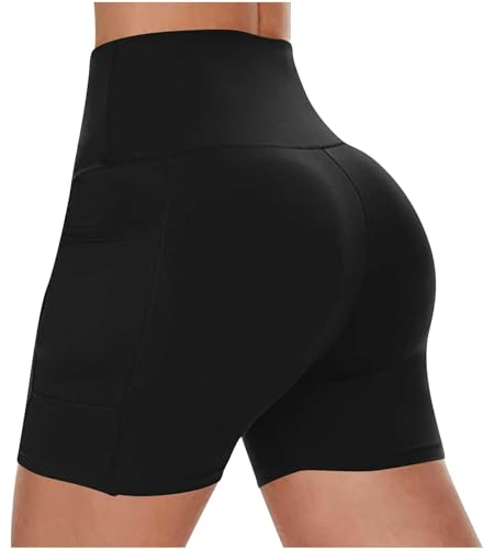 Radlerhose Damen Leggings Kurze High Waist Yogahose Mit Taschen Kurze Sporthose Blickdicht Leggins Für Yoga Gym Fitness Poledance Premium Radlerhose Damen Baumwolle