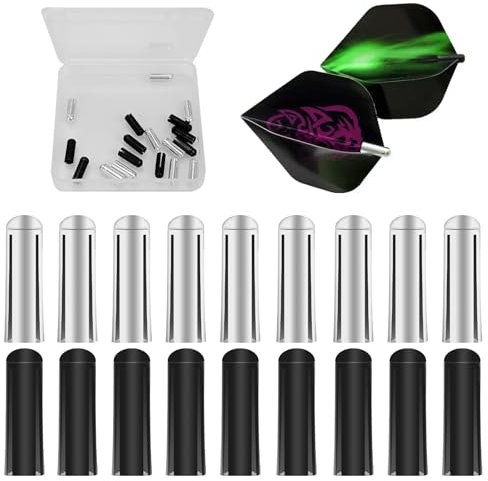 18 Stk Aluminum Dart Flight Savers, Langes Leben Dart Flights Protector, Flight protector, Dart Flight Corrector Fester Winkel, Flightsaver, Dartflug Schützer, Flightschutz für Dartspiel Zubehör